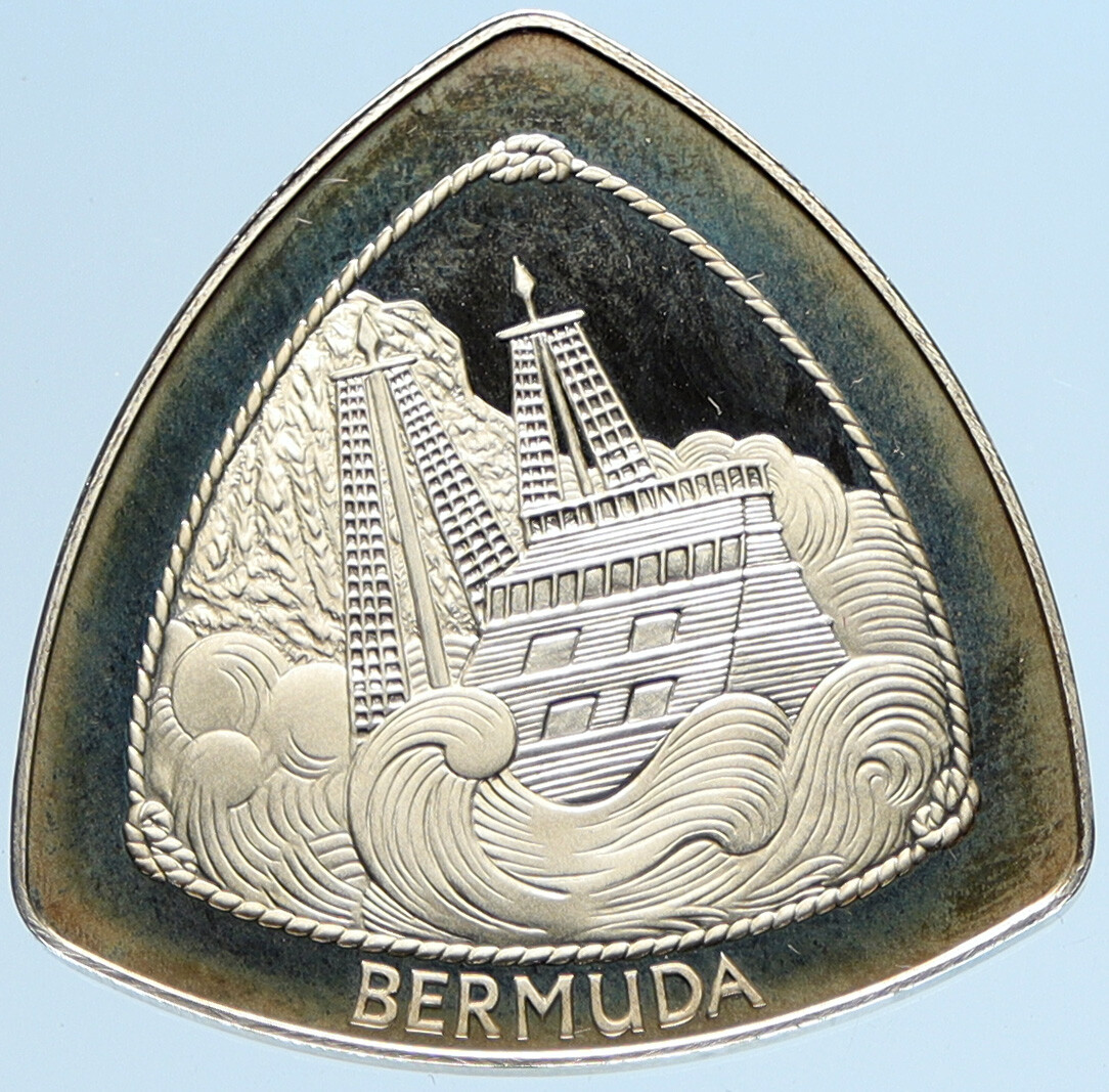 1997 BERMUDA UK Elizabeth II SHIPWRECK VENTURE Proof Silver 3