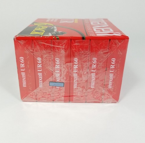 Pack of 6 Maxell Normal Bias UR60 UR-60 Standard Size Cassette - New - Sealed