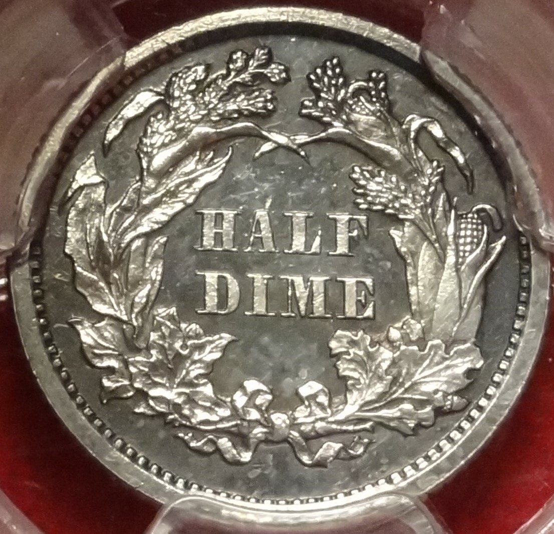 1872 H10C PCGS PR62 CHOICE PROOF SEATED LIBERTY HALF DIME TYPE COIN