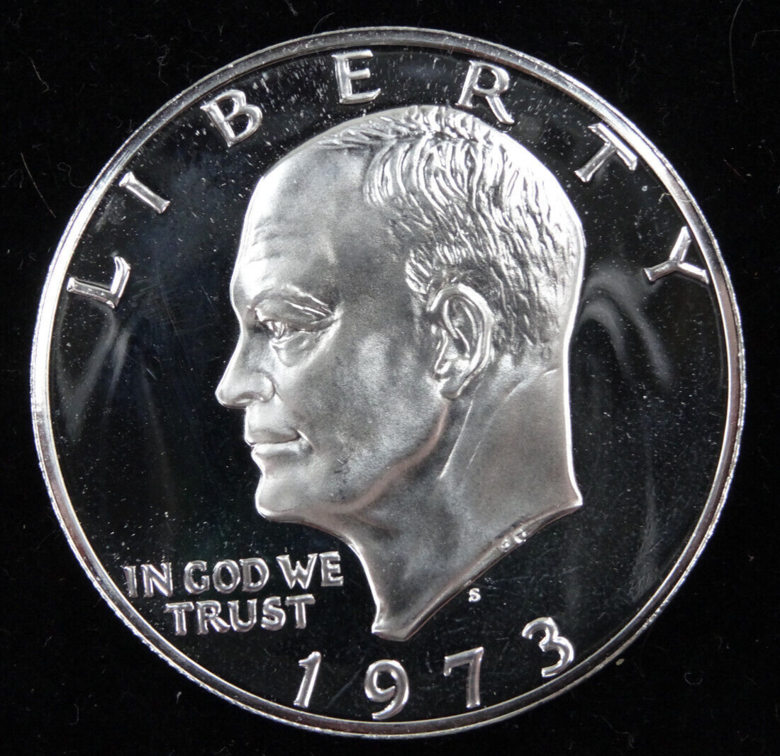 1973-S Eisenhower Silver Dollar Proof 40% Silver $1 US Mint Coin
