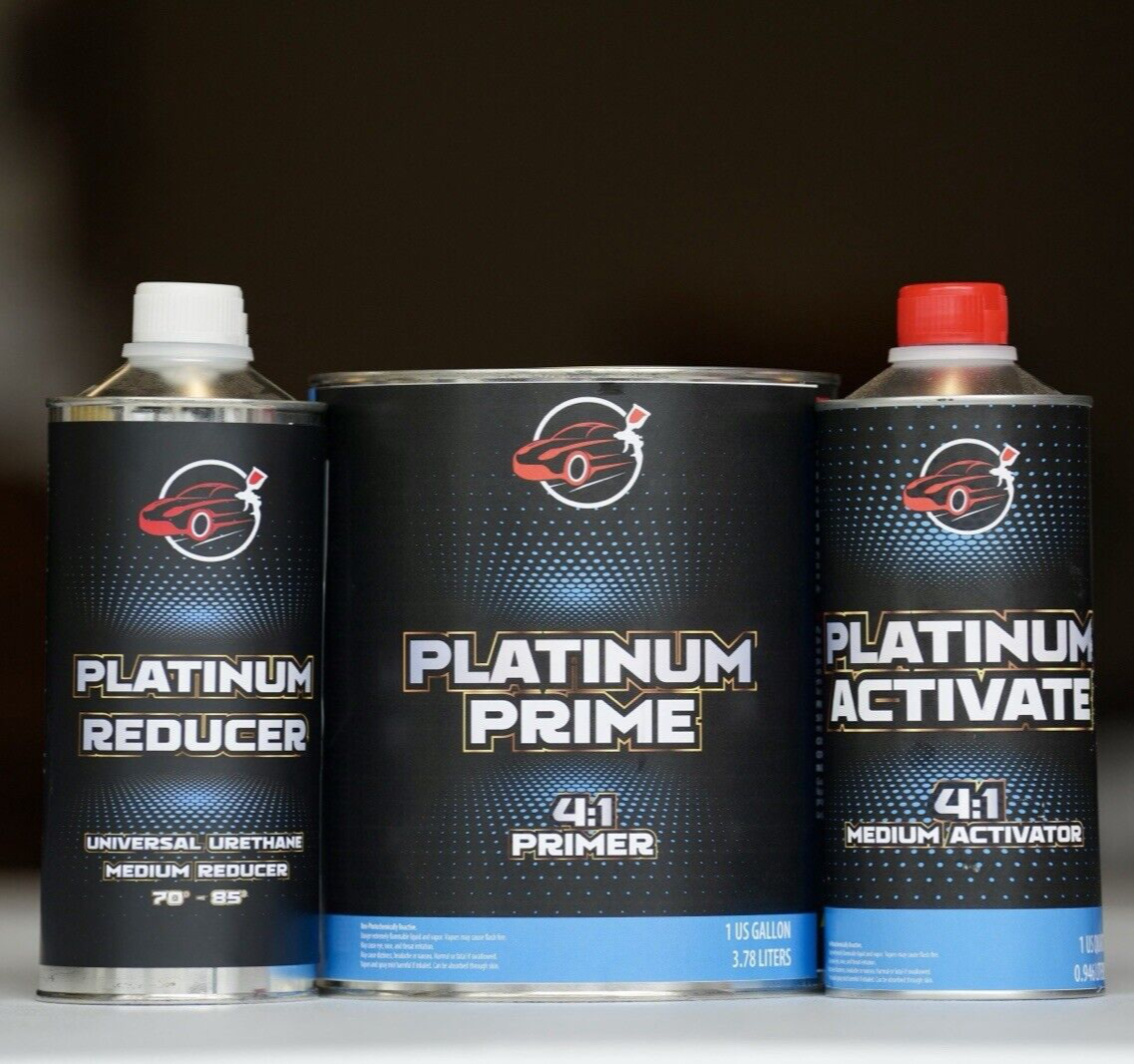 Platinum Prime 4:1 2K Urethane High Build Primer & Sealer GALLON Kit + Reducer!