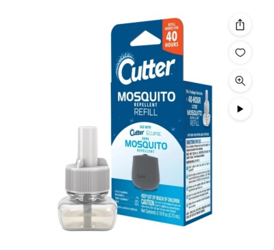 Cutter Mosquito Repellent 40-Hour Refill Use w/ Cutter Eclipse Zone Mosquito