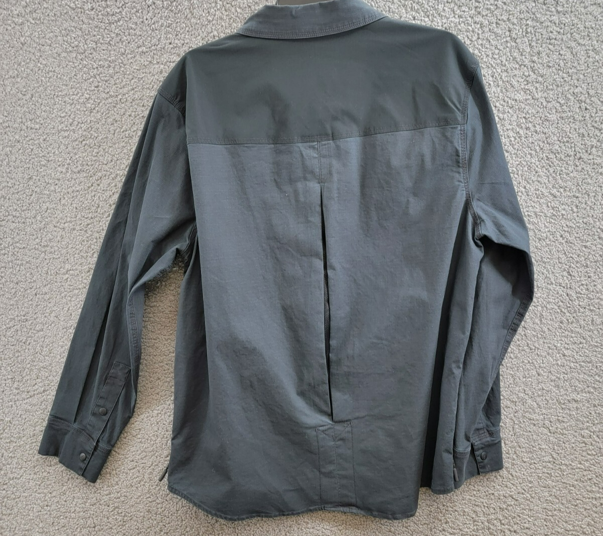 BASS OUTDOOR Ripstop Utility Shacket Men's M Black Beauty Snap Front Long Sleeve - Picture 15 of 19