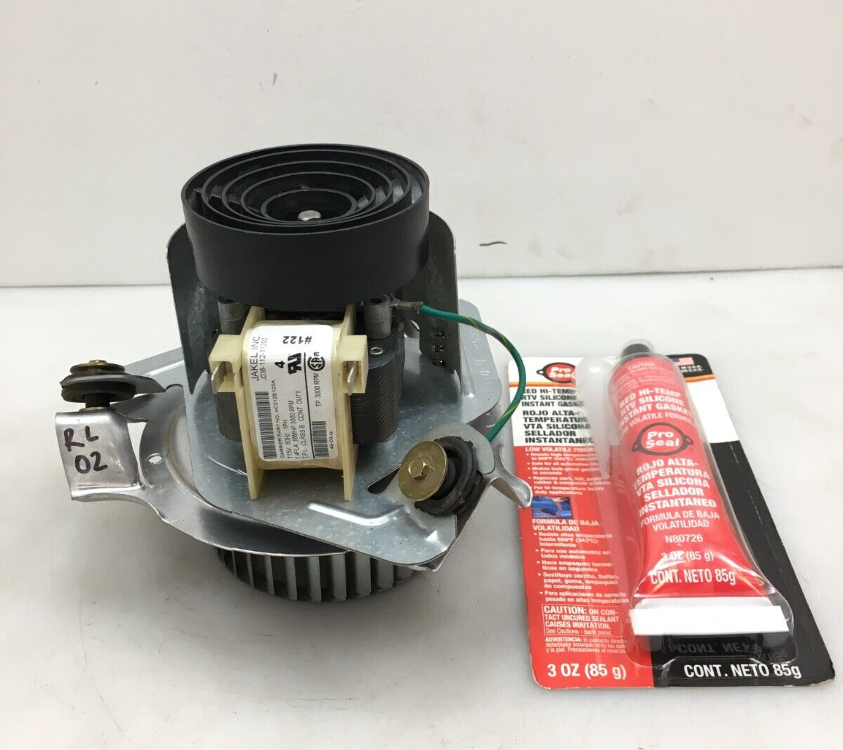 JAKEL J238-112-11202 Draft Inducer Blower Motor HC21ZE122A used refurbished RL02 JAKEL J238-112-11202 Draft Inducer Blower Motor HC21ZE122A used refurbished RL02