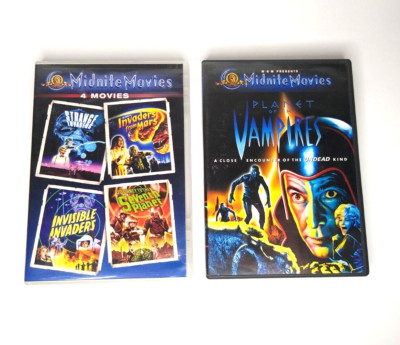 VTG MGM Midnight Movies Lot (5) Creepy Creature Feature Sci-fi Alien Horror DVD 