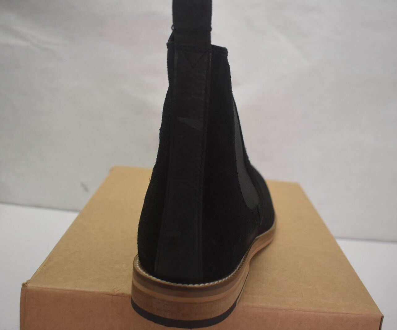 Crevo Denham Chelsea Boot Black Leather Suede Ankle Boot Black Mens 12 Medium