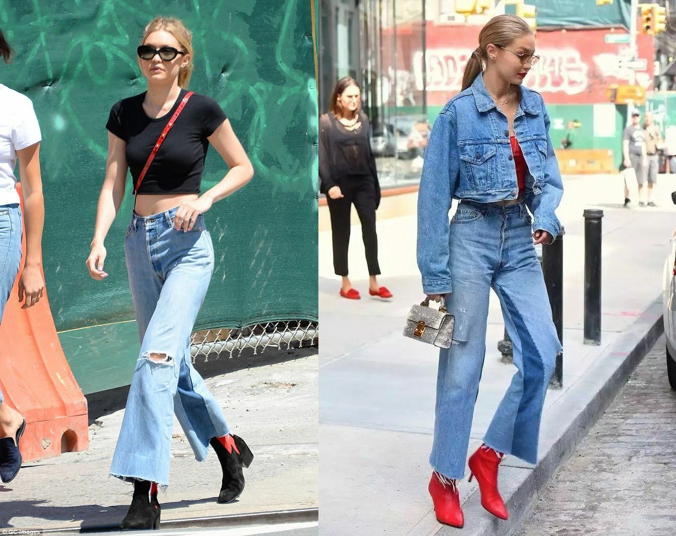RE/DONE x LEVI'S High Rise WIDE LEG CROP Jeans One of a Kind