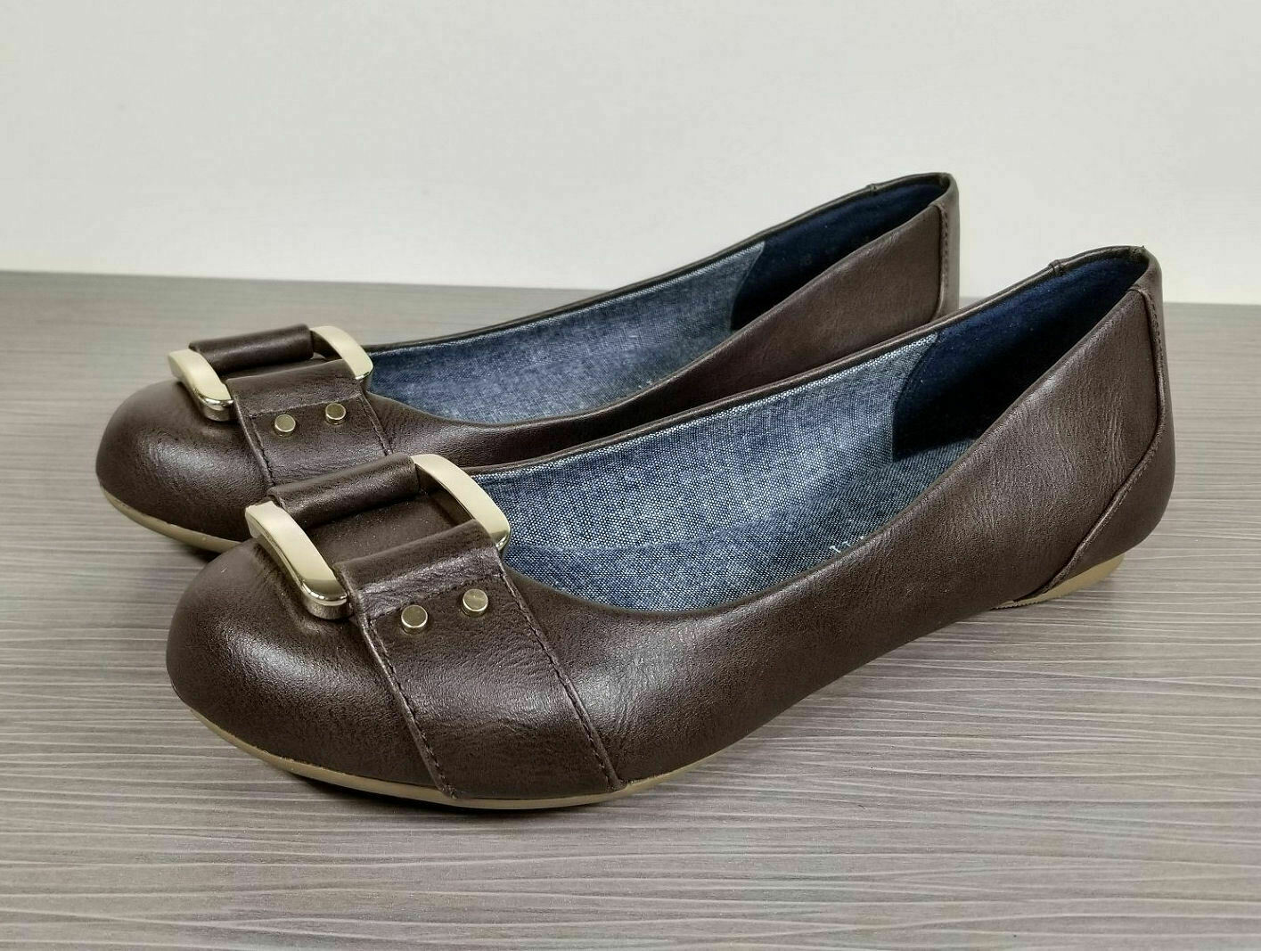 Dr. Scholl's Frankie Buckle Flat, Dark Brown Savory, Womens Various Sizes