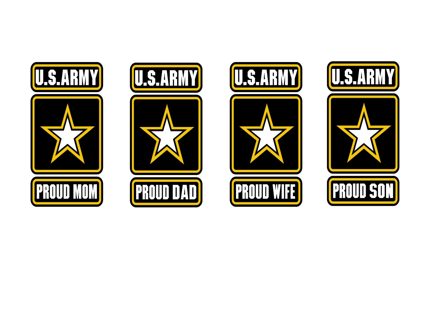 U.S Army Strong Proud Vinyl Decal Sticker Military Car Dad Mom Son Wife Active
