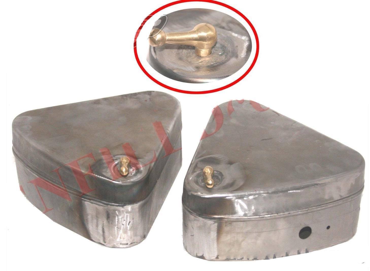 Fits Royal Enfield Tool Box Set Raw Bare Metal Brass Screw Knob Early Model