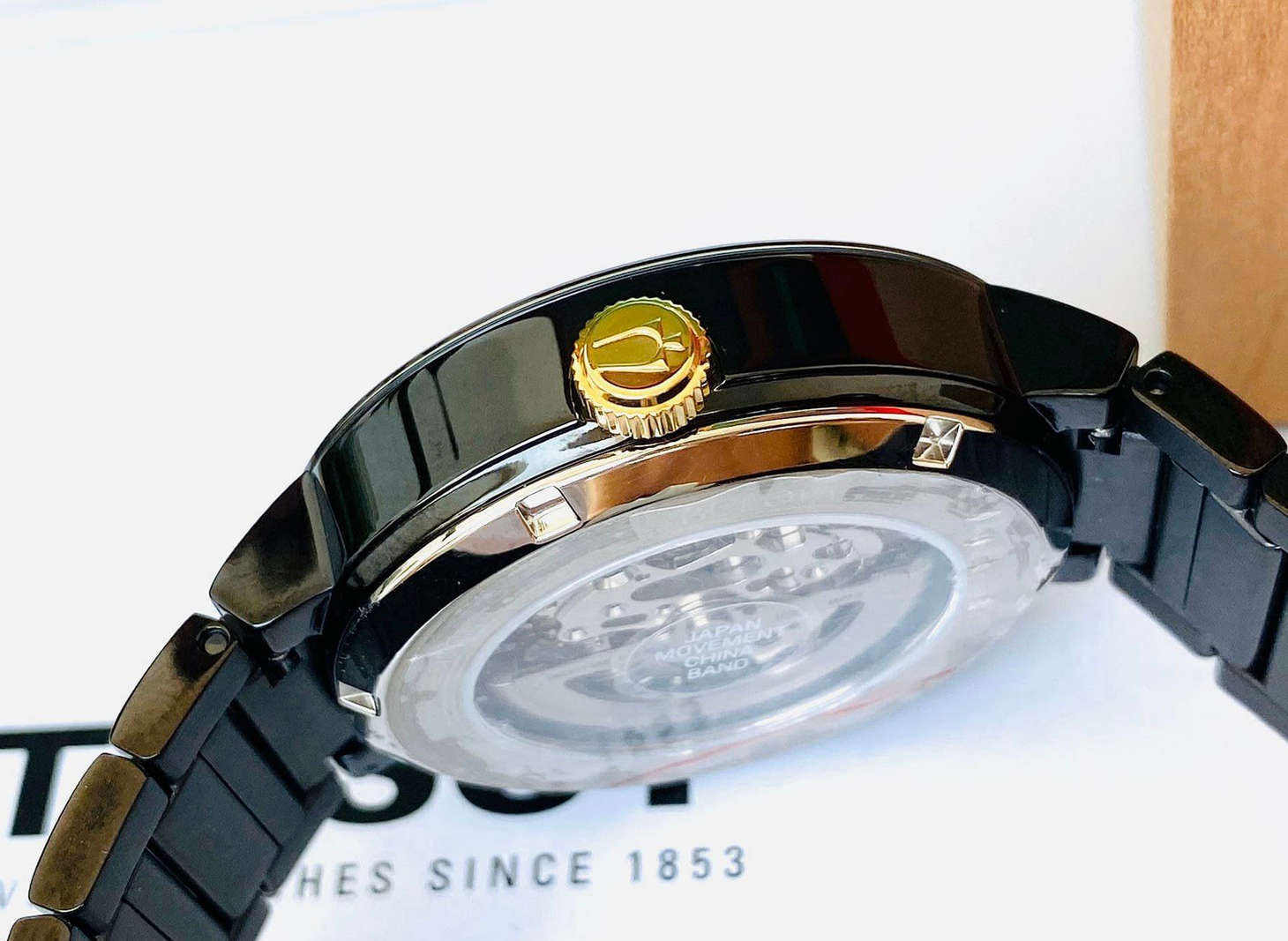 Pre-owned Bulova Automatic Modern Futuro Black Dial Stainless Steel Men's Watch 98a203