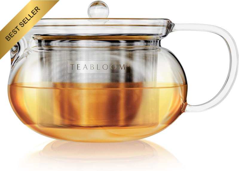 Kyoto 2-In-1 Tea Kettle and Tea Maker – Glass Teapot with Removable Loose Tea In
