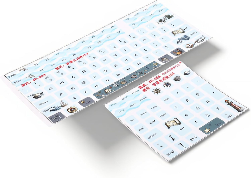 Keyboard Stickers, Frosted PVC Material, Lightweight Design, 84-108 Keys Compati