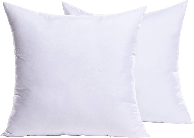 Set of 2 Throw Pillow Inserts Hypoallergenic Premium Pillow Stuffer Square Form