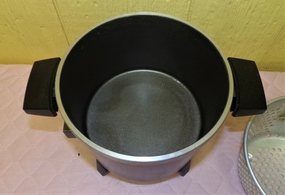 Vtg Dazey Non Stick Deep Fryer Cooker Steamer w/ Strainer Basket Glass Lid DCP-3