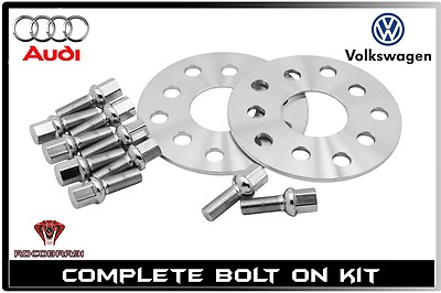 3mm Wheel Spacers Kit 5x100  5x112  10 Extended Bolts  571mm Bore 