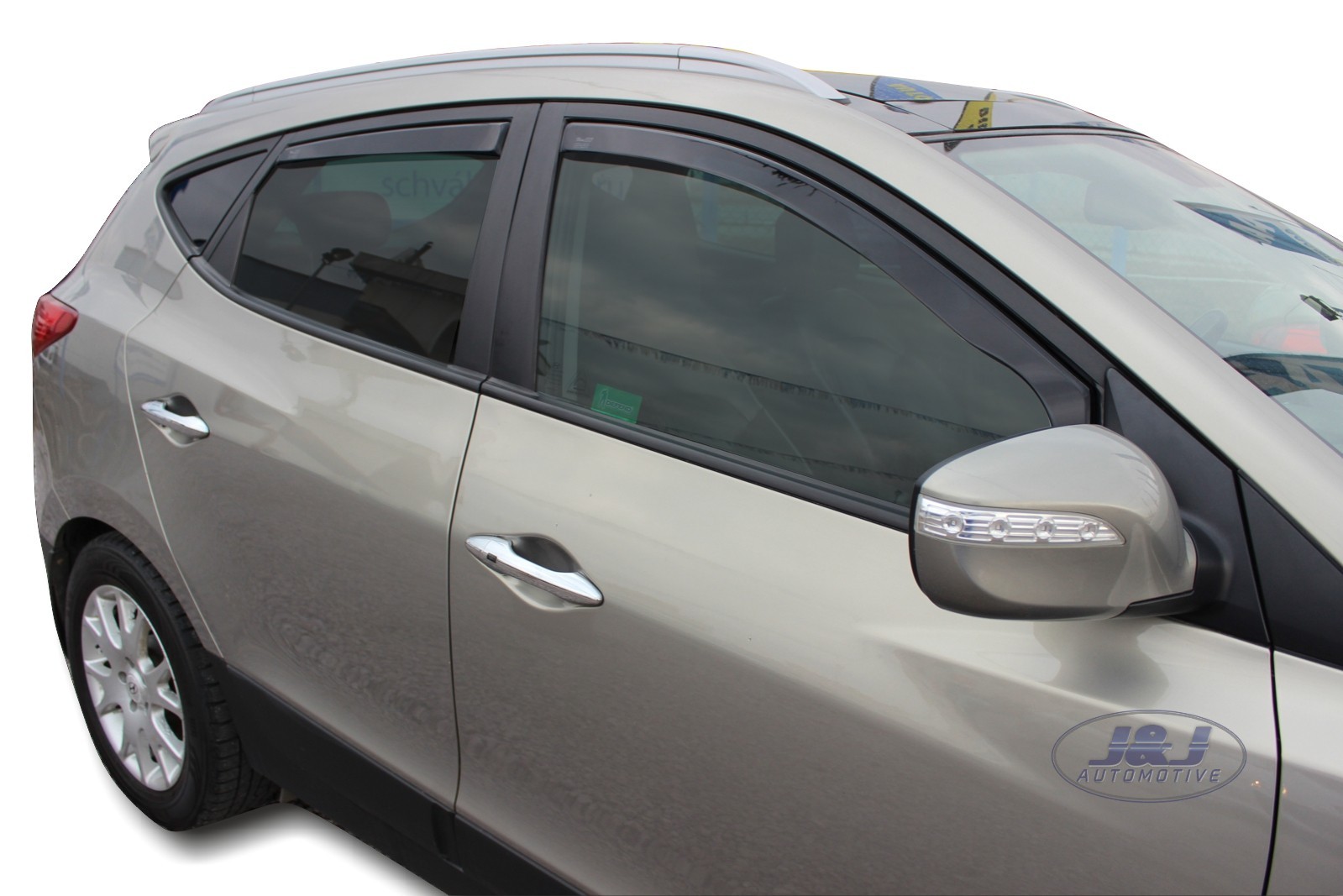 Deflecteurs dair d/éflecteurs de Vent Compatible avec Hyundai Tucson III 2015-pr/és 4 pi/èces J/&J AUTOMOTIVE