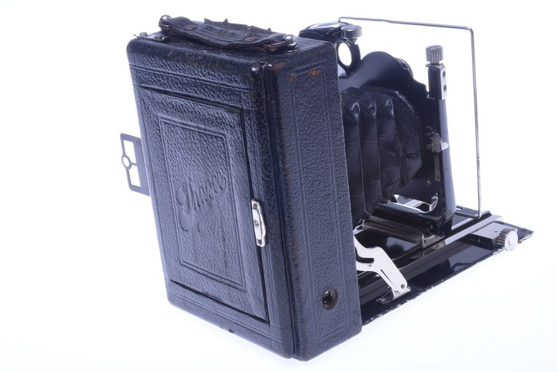 ✓ IHAGEE PATENT DUPLEX 720 METAL 9X12CM PLATE CAMERA TRIPLEX