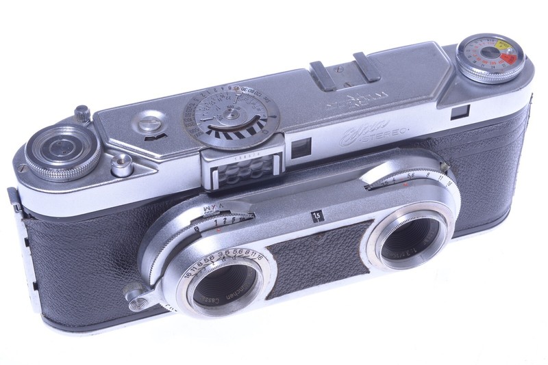 ドイツ35mmアンティークカメラ、Wirgin Edixa Vero Stereo Stereo Camera Wirgin I Edixa 35mm | Foticos Collection