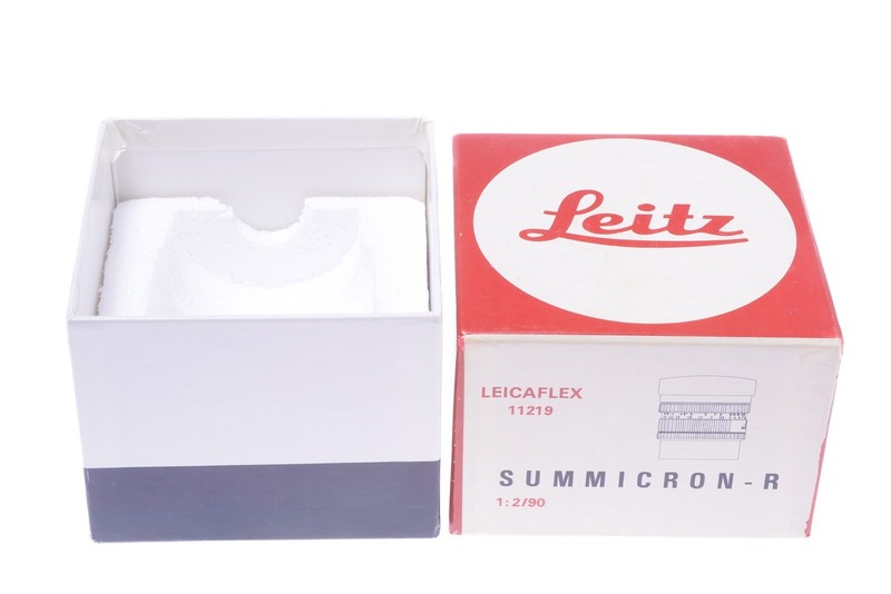 ✓ LEICA R LEICAFLEX SUMMICRON-R 90MM 11219 EMPTY MAKERS BOX