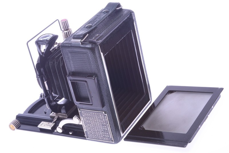 ✓ VOIGTLANDER BERGHEIL GREEN DELUXE 6.5X9CM CAMERA *MINTY* HELIAR