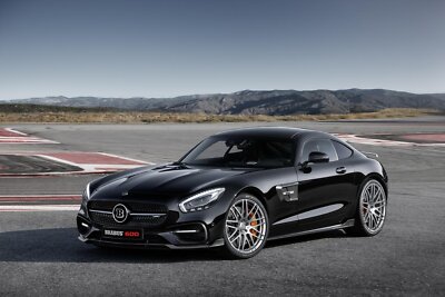 Cars brabus mercedes amg gts coupe black Desk Mat Stitched