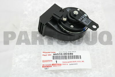 865100E040 Genuine Toyota HORN ASSY, HIGH PITCHED 86510