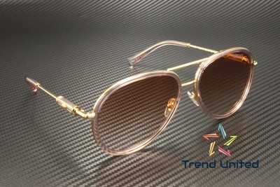 Pre-owned Versace Ve2260 100213 Brown Transparent Pink Gradient 60 Mm Unisex Sunglasses