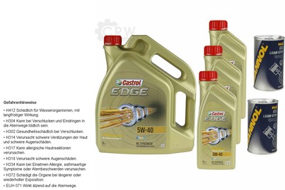 8L Olio Motore castrol edge 5W-40 2x mannol Perdita Additivo