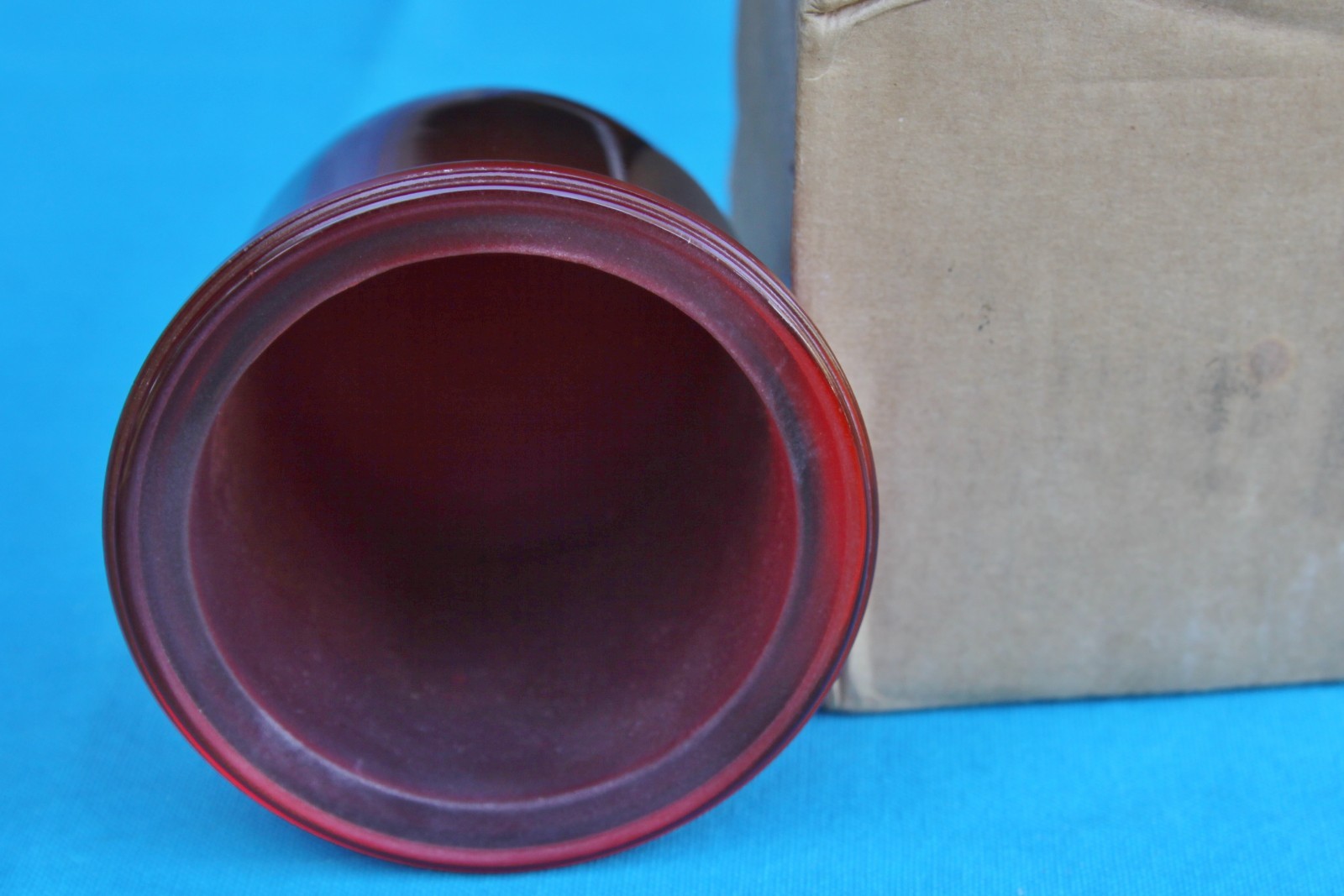 RED GLASS GLOBE INDUSTRIAL LIGHT / LAMP COVER -- 6210009144152 , M16377 / 27-002