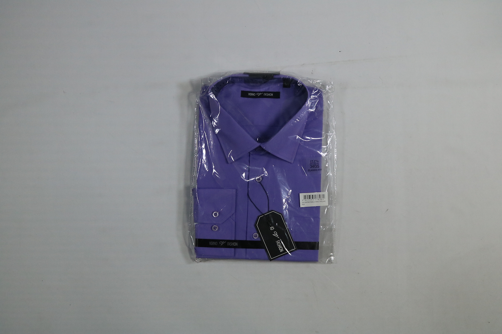 Men's Verno Fashion Purple Button Down Shirt Size 17.5 NEW