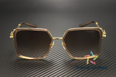 Pre-owned Versace Ve2261 100213 Brown Transparent Brown Gradient 56 Mm Women's Sunglasses