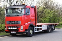 VOLVO FH 440 6X2 REARLIFT 26FT STEEL DRAWBAR FLATBED (2009)