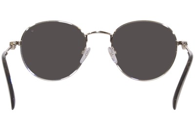 Pre-owned John Varvatos Sjv558 Sunglasses Men's Gold/grey Lenses Round Shape 52mm In Gray