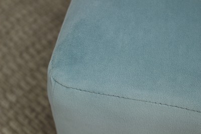 Low Accent Slipper Chair Armless Padded Upholstered Microfiber Teal Living Room