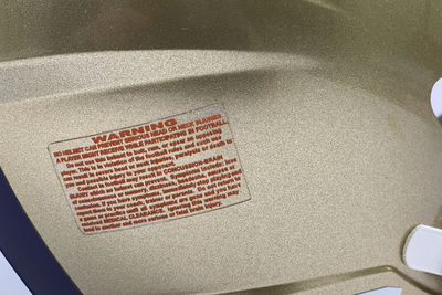 Warning Label Decal For Football Helmets