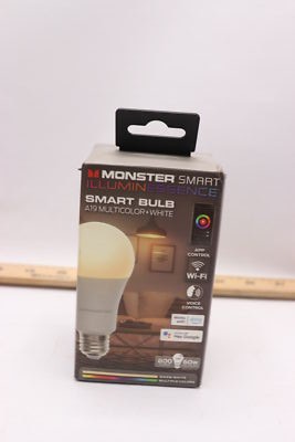 Monster LED Smart Light Bulb LED 60W E26 A19 MultiColor Warm-White MLB7-1051-RGB