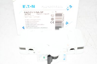 NEW Eaton Cutler Hammer FAZ-C1/1-NA-SP Miniature Circuit Breakers, T/M, UL489, T
