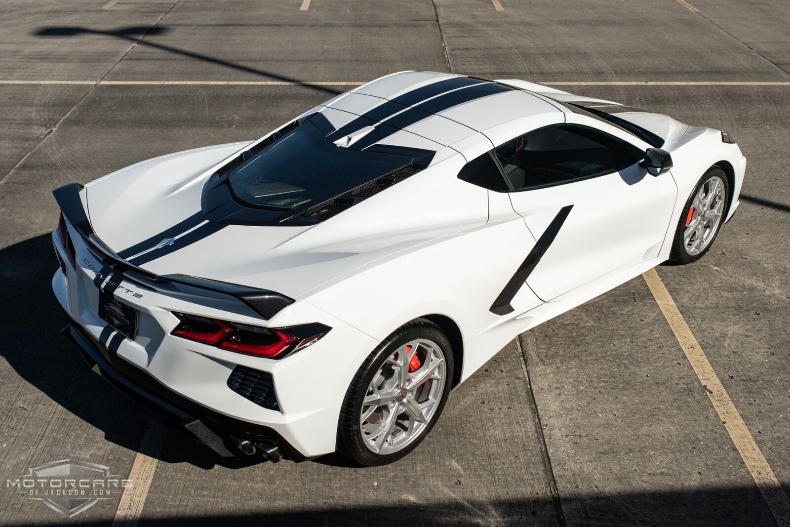 2020 Chevrolet Corvette C8 2lt Z51 215 Miles Arctic White Carbon Engine Stripes - Used Chevrolet