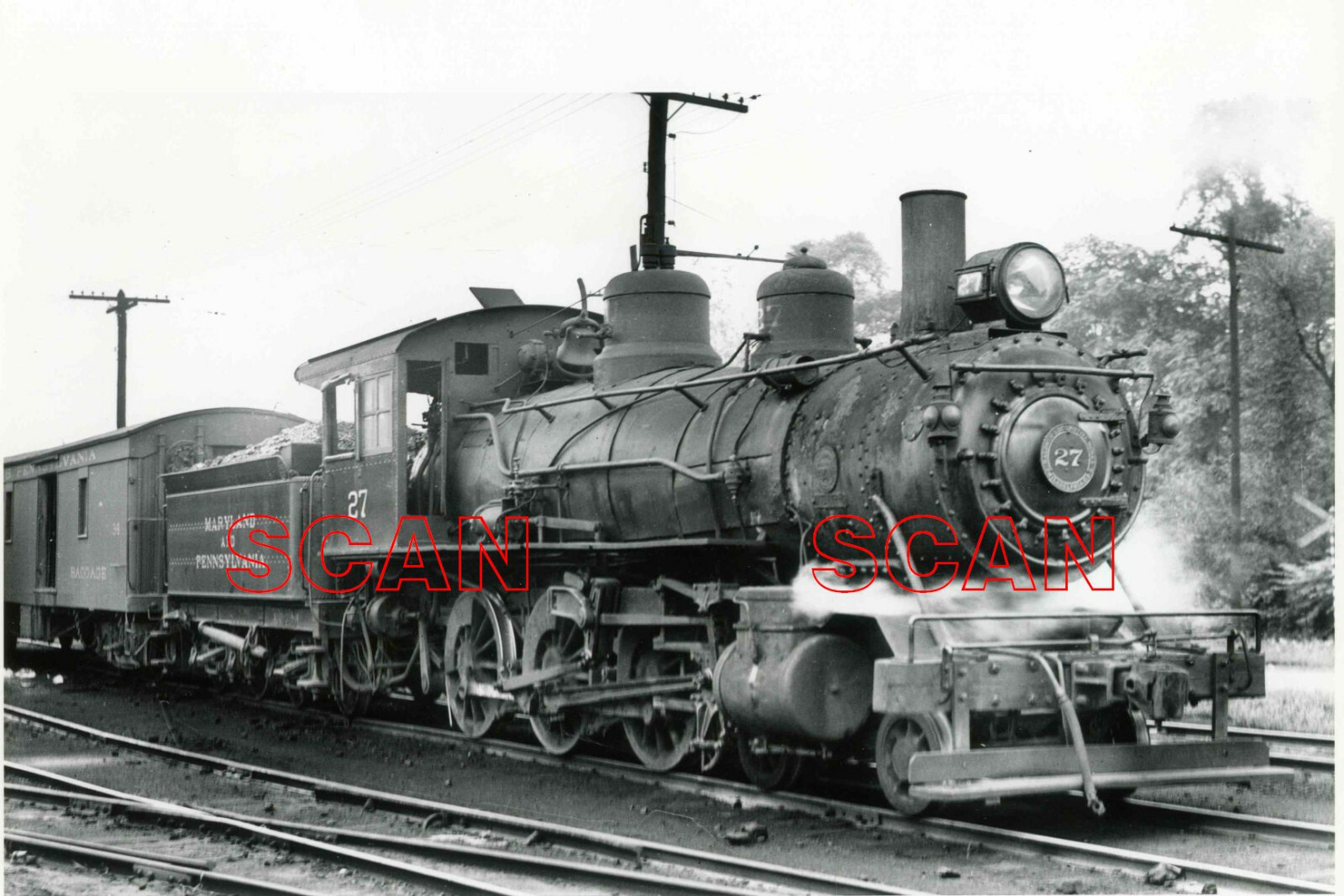 OFF849 RP 1930s/70s MARYLAND & PENNSYLVANIA RAILROAD 4-6-0