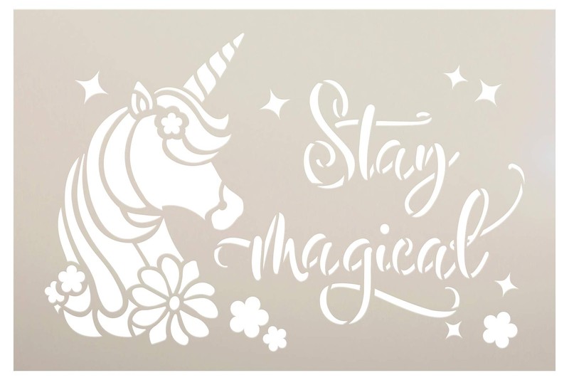 Unicorn Stencil for DIY Kids' Room Decor | Easy to