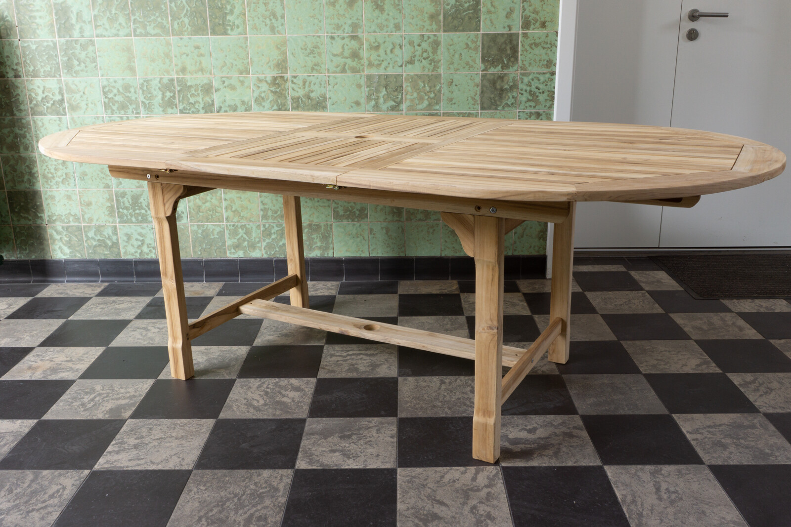 Kmh Teak Gartentisch Ausziehbar 170 230x100 Esstisch Tisch Holztisch Oval Holz Tische