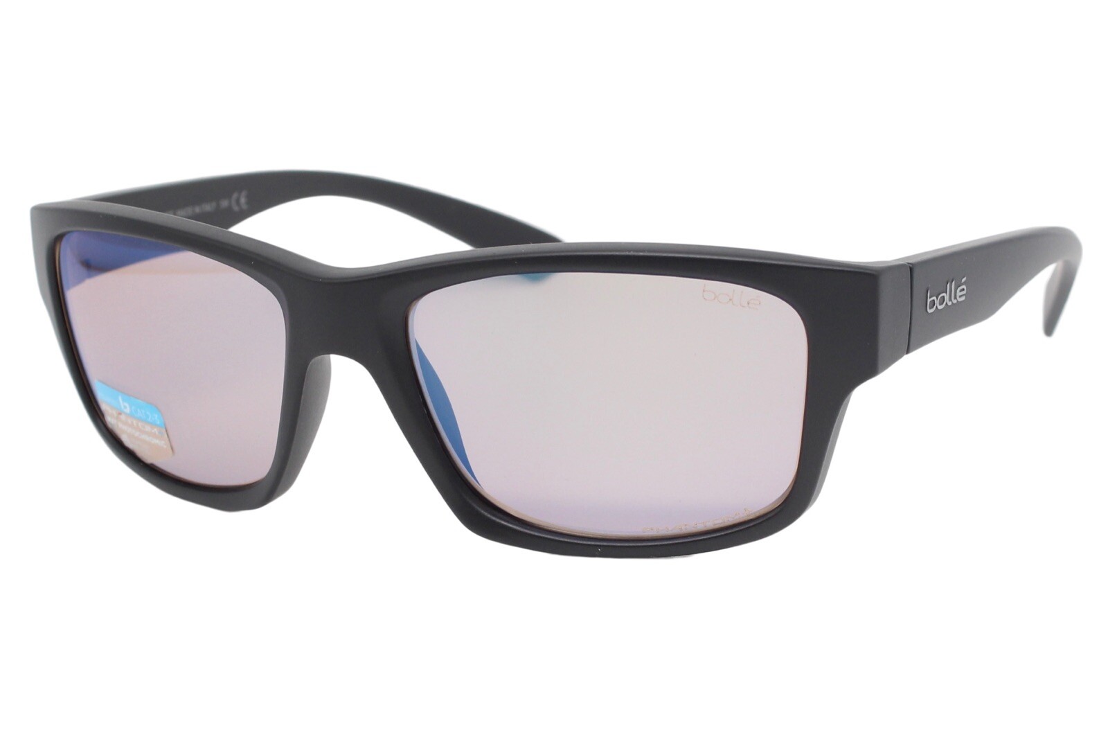 Bolle Holman 12647 Matte Black Phantom+ Photochromic Polarized Men's Sunglasses