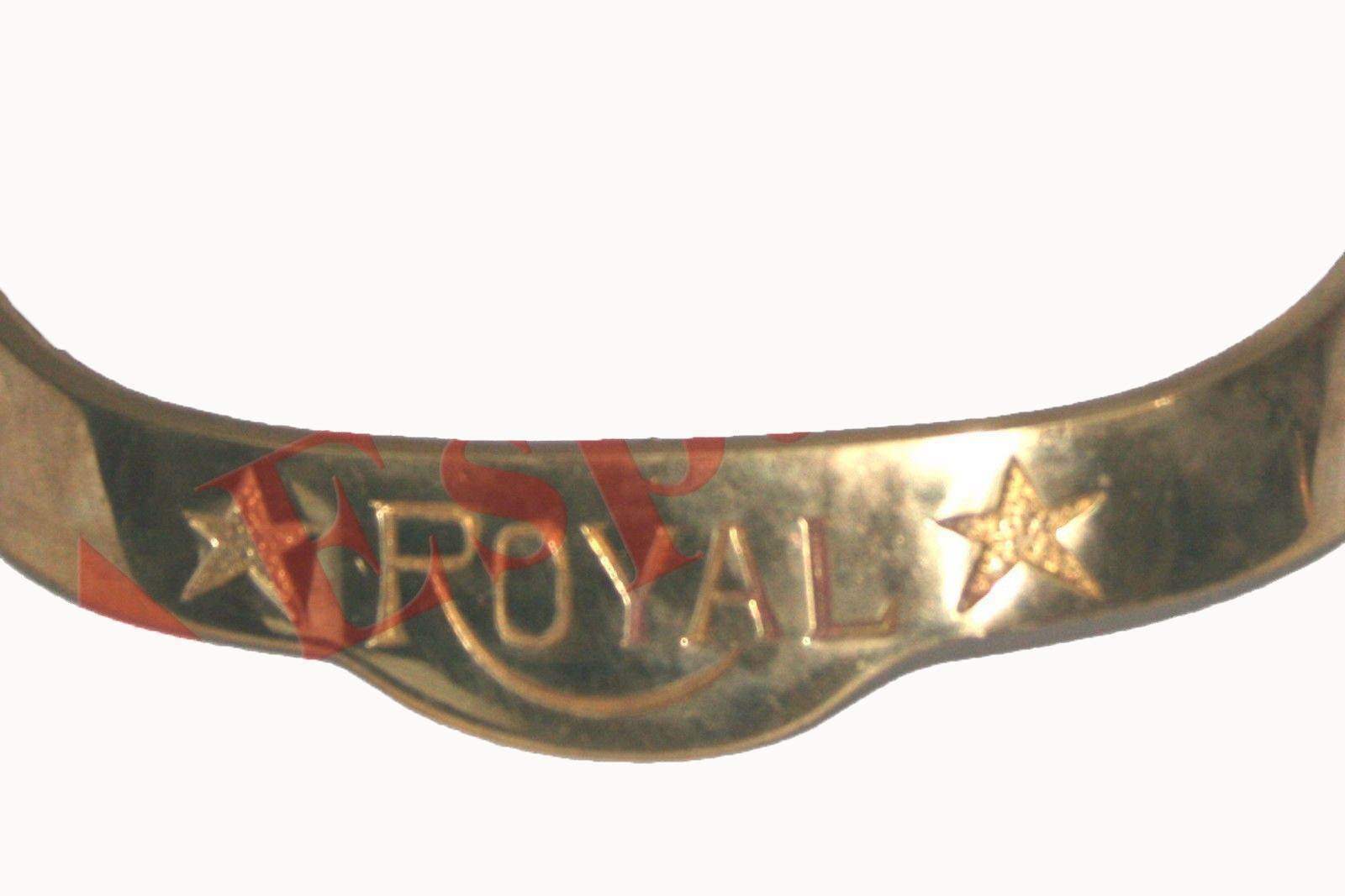 Royal Embossed Brass Pillion Seat Handle For Royal Enfield Bullet UCE Thunderbird 