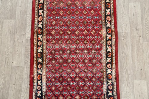 All Over Vintage Persian Rug Geometric 4x6 Wool Kashmar Oriental Area Rug Carpet