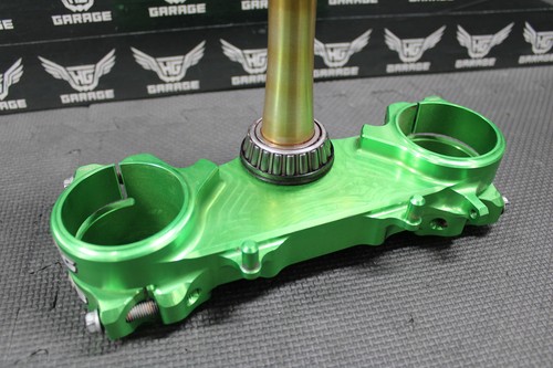 19-24 KAWASAKI KX450 KX450F XTRIG ROCS TRIPLE CLAMPS GREEN 23MM TREE STEM CLAMP