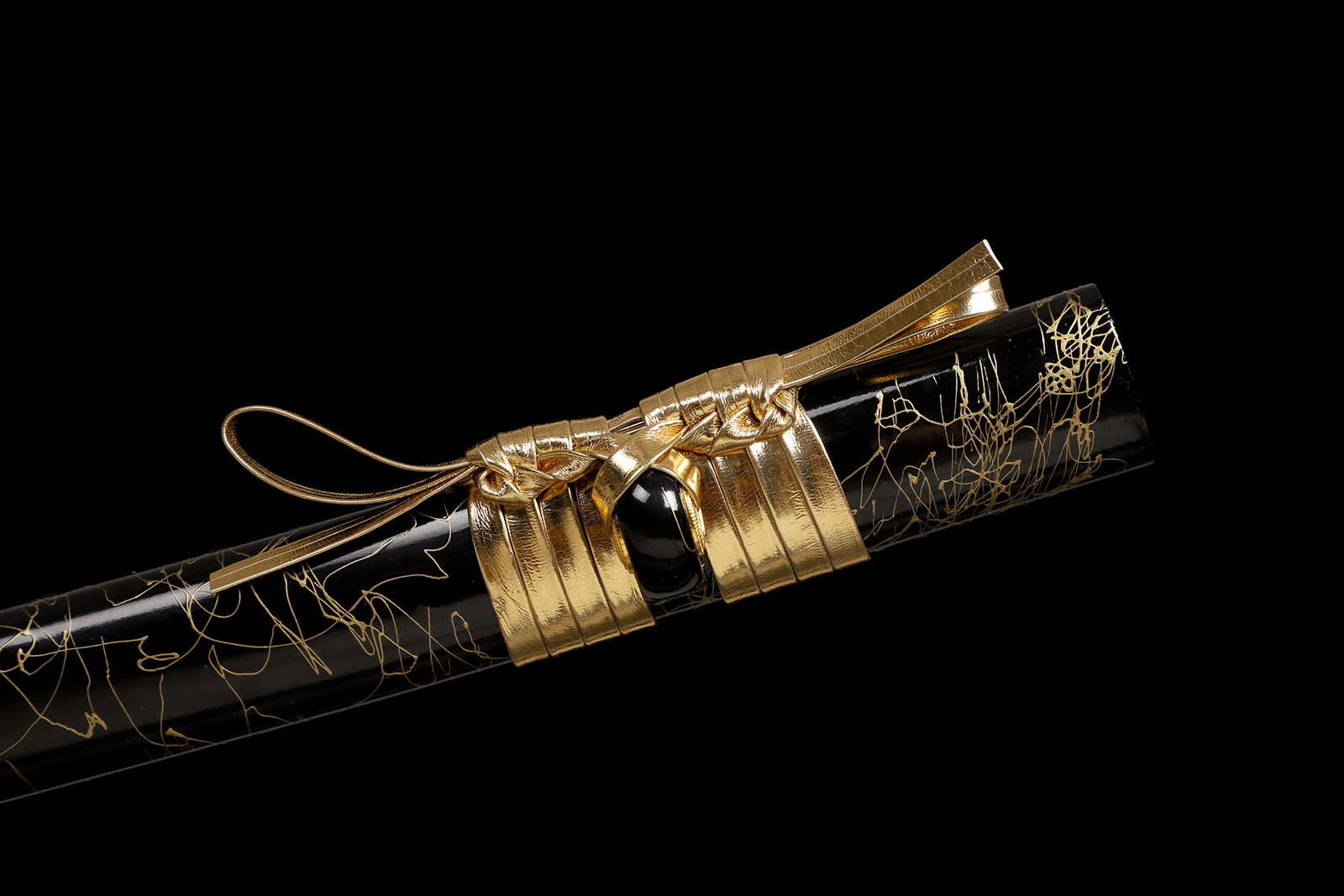 Gold Dragon Phoenix Katana Gold Blade Japanese Samurai Sword Full Tang T10 Steel