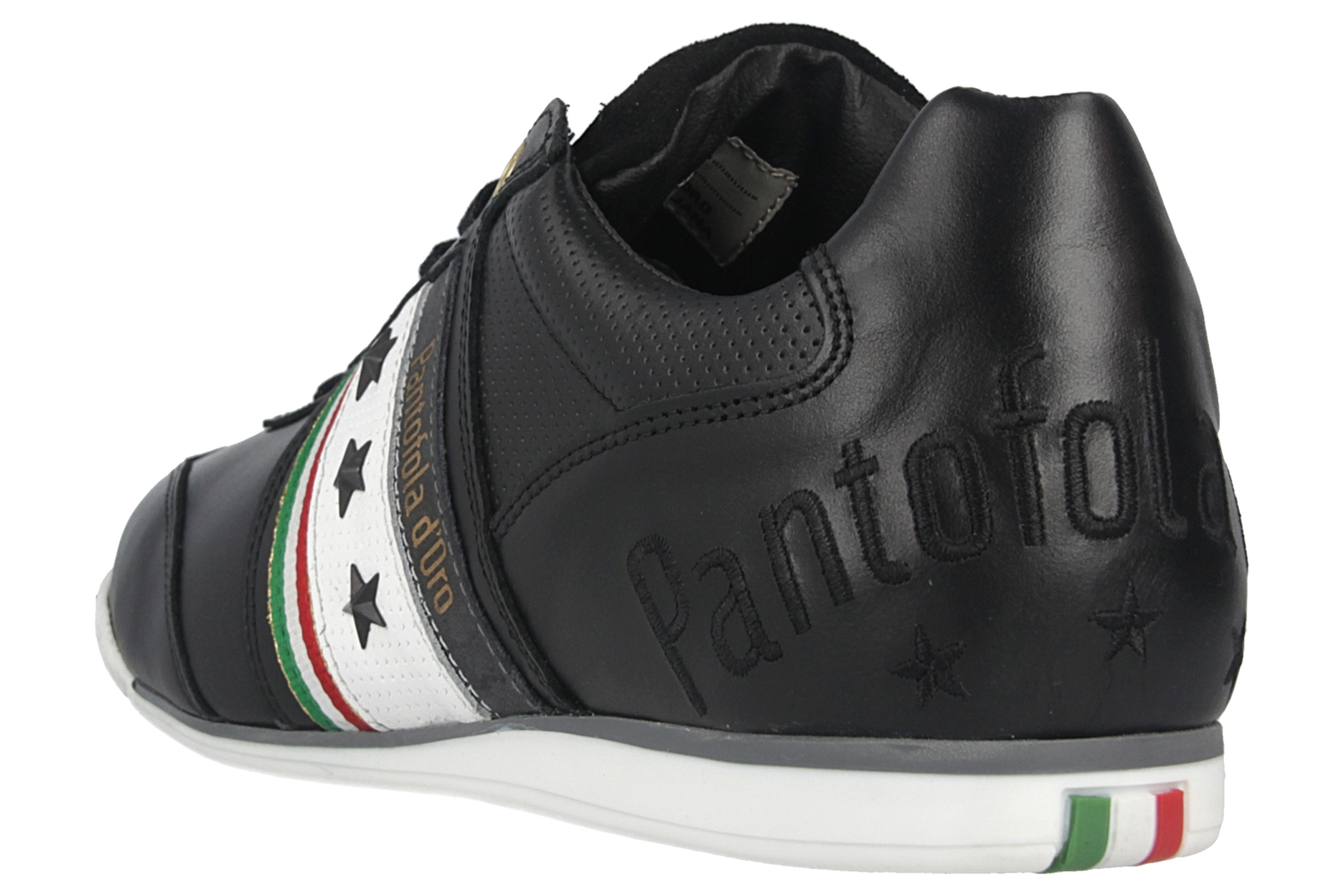 PANTOFOLA D'ORO PANTOFOLA D'ORO SNEAKER IMOLA ROMAGNA UOMO LOW HERRENSCHUHE ÜBERGRÖSSEN SCHWARZ