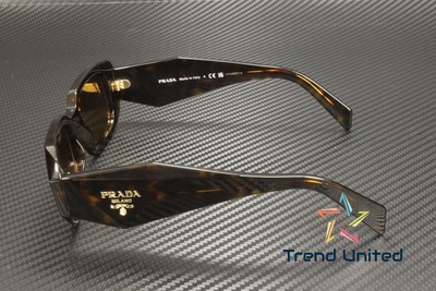 Pre-owned Prada Pr 17ws 2au03u Tortoise Brown Mirr Silver Int Violet 49 Women's Sunglasses