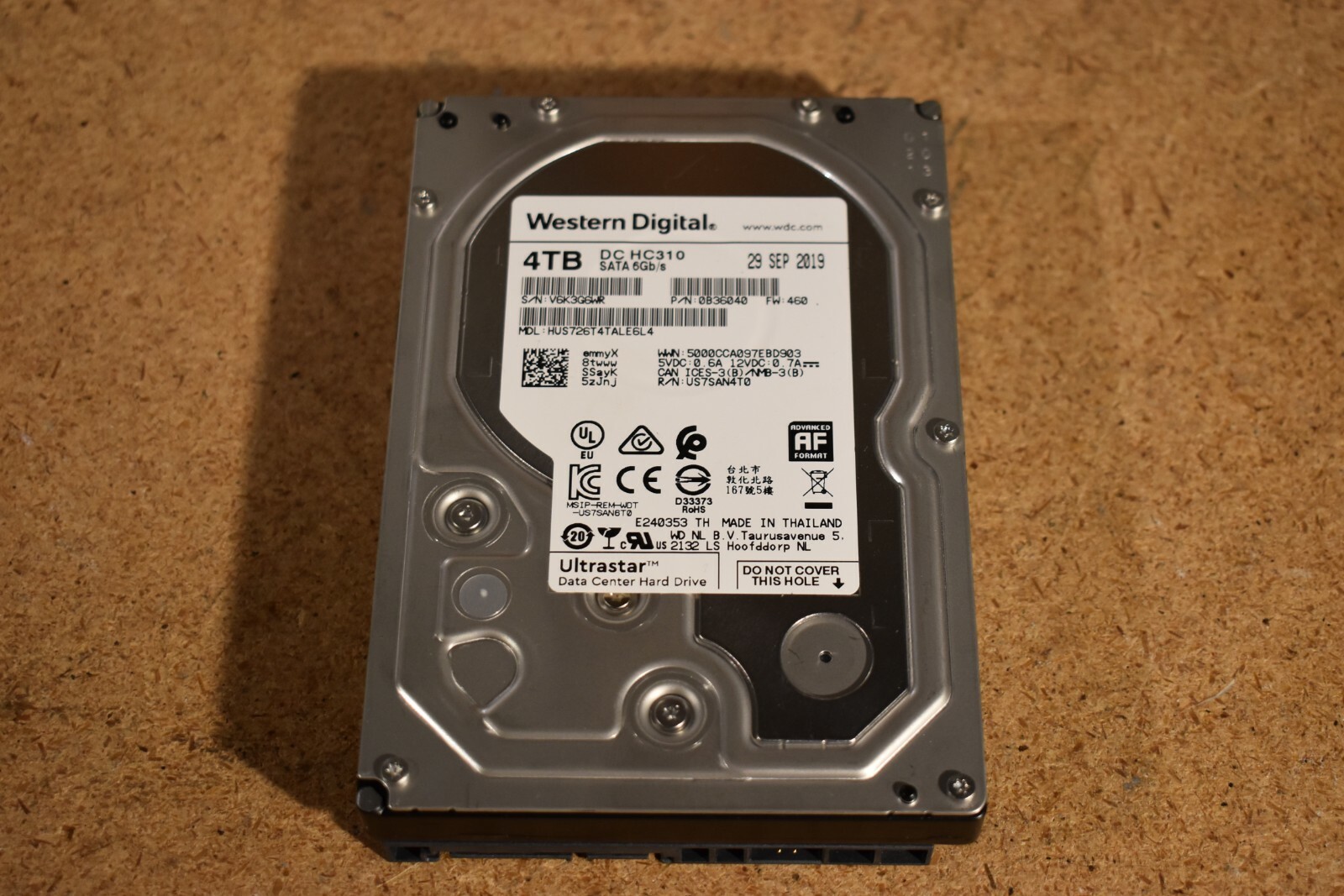 WD HUS726T4TALE6L4 4TB HDD Ultrastar HC310 3.5” Internal